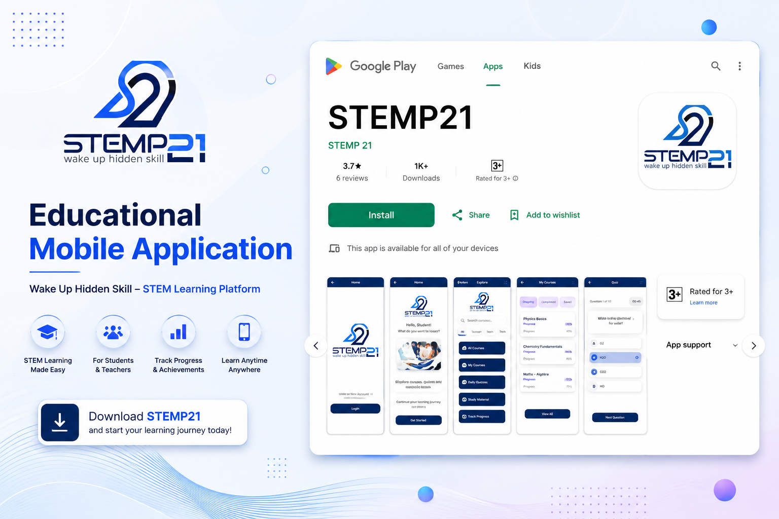 STEMP21: Interactive STEM Learning Mobile Application